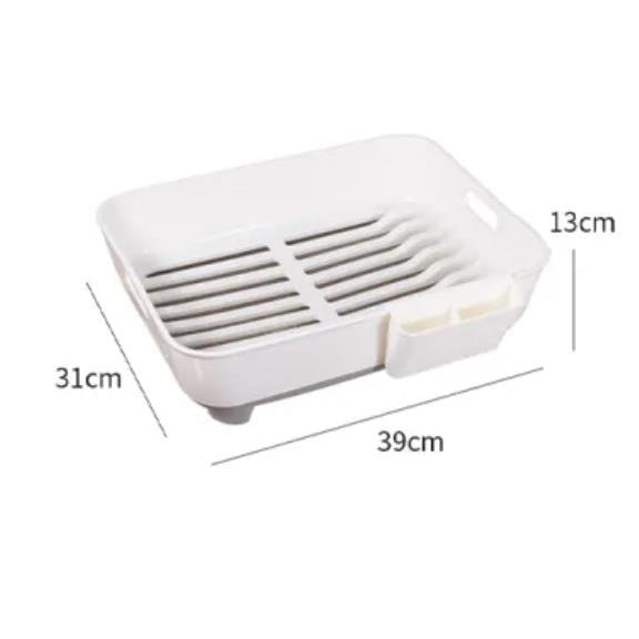 Locaupin Kitchen Dish Drying Rack with Drain Board, and Detachable Dish Draining Board Kitchen Storage Dish Rack