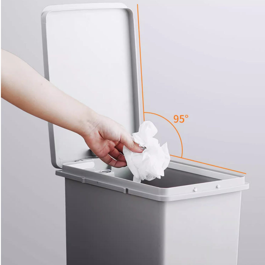 Locaupin 15L/20L Foot-on Sorting Bins Large Garbage Storage Box Plastic Garbage Sorting Paper Basket Trash can