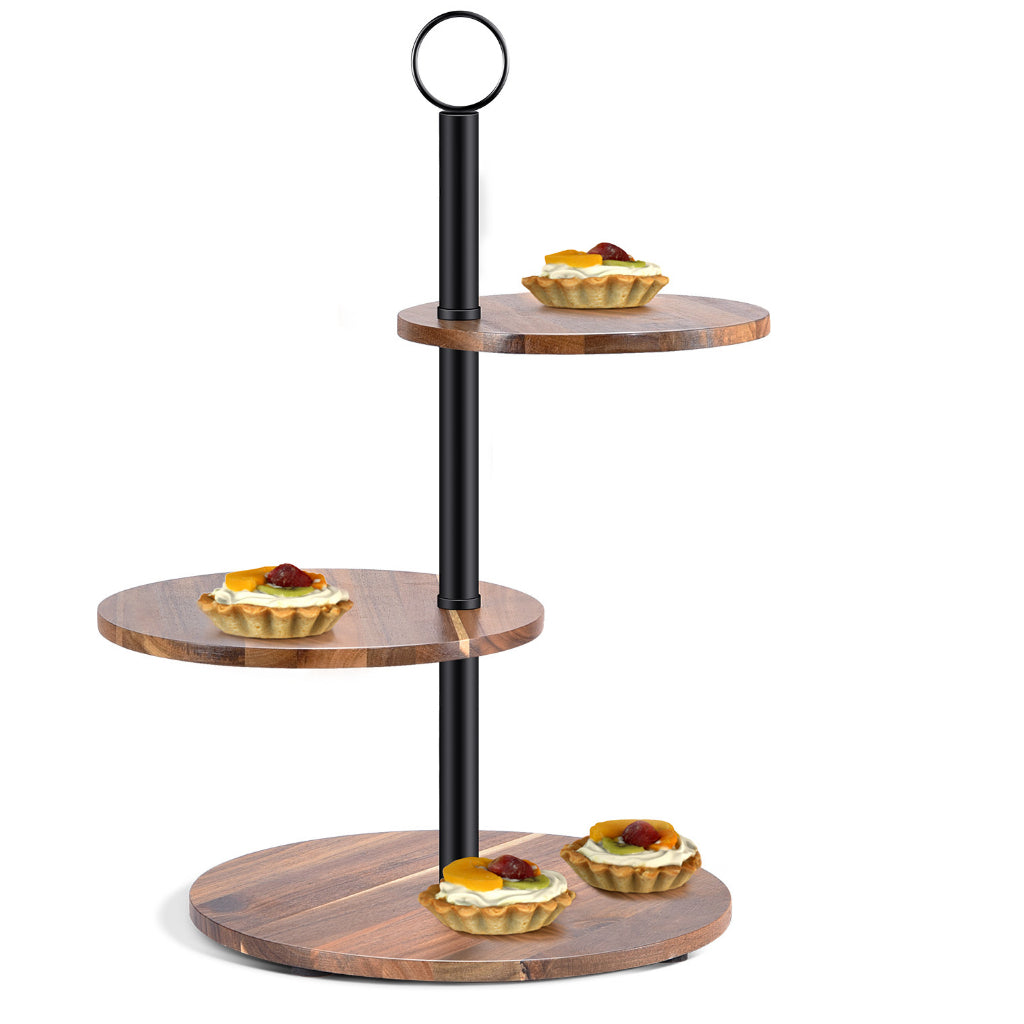 Locaupin Wood Cupcake Stand Sturdy ,Stand Tower Tree Display Pastry Serving Tray,Dessert Tower Serving Tray