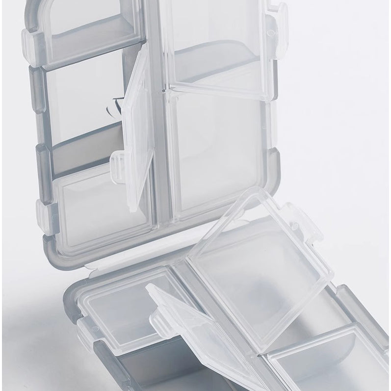 Locaupin Pill Case Portable Small Travel Pill Organizer Portable Pocket Pill Box Dispenser, Medicine Storage Box-1pcs