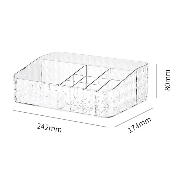 Locaupin Makeup Organizer with Brush Holder Clear Drawer, Stand for Lipsticks, Eyeshadow, Nail Polish Jewelry Skincare