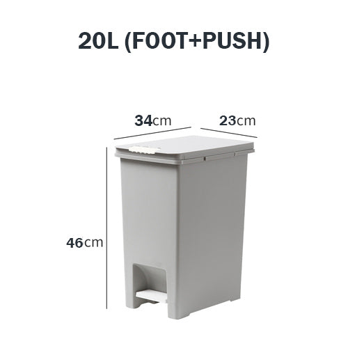 Locaupin 15L/20L Foot-on Sorting Bins Large Garbage Storage Box Plastic Garbage Sorting Paper Basket Trash can