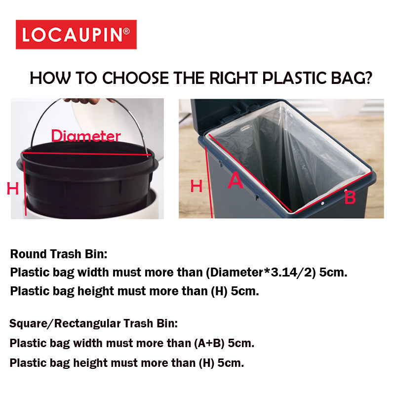 Locaupin 20L 30L Metal Hands Free Foot Pedal Type Trash Can Silent Close Lid Waste Basket Garbage Bin with Inner Bucket