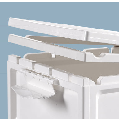 Locaupin Collapsible with Removable Storage Bins with Lids - Folding Plastic Stackable Organizer with Handle Baskets