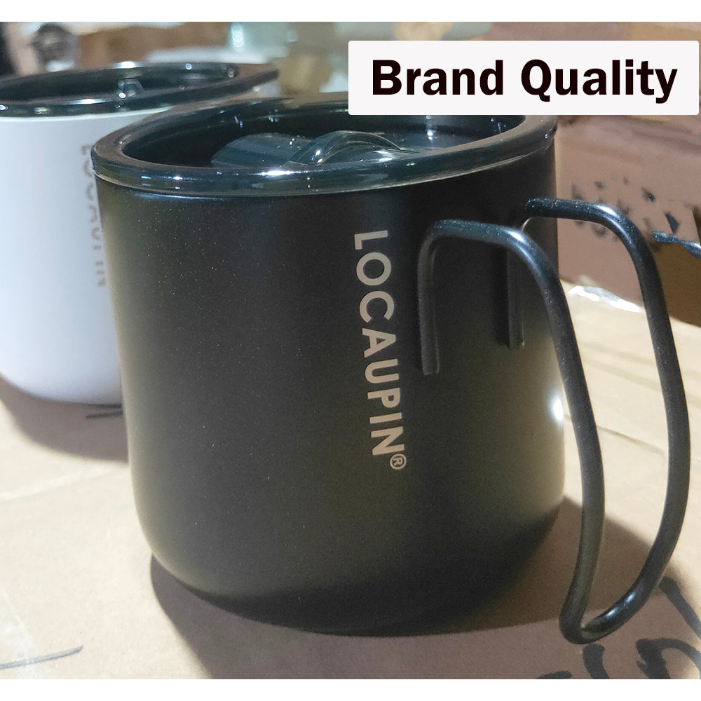 Locaupin Insulated Coffee Mug, Double Wall Vacuum with Lid,304 304 Stainless Steel Insulated Coffee Cup