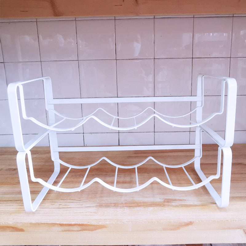 Locaupin Stackable Water Bottle Organizer for Cabinet, Water Bottle Holder, Stackable Water Bottle Storage Rack