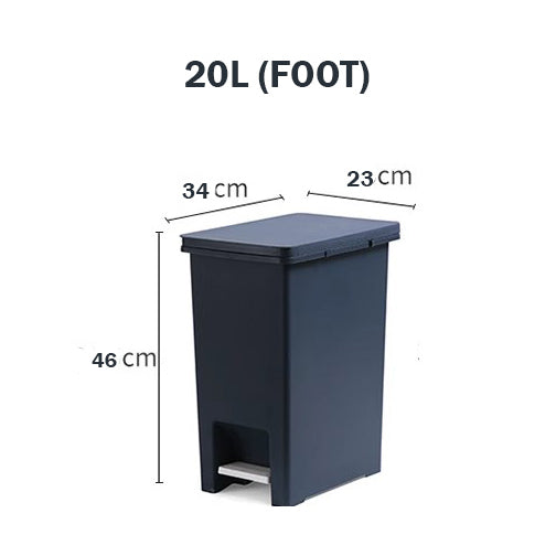 Locaupin 15L/20L Foot-on Sorting Bins Large Garbage Storage Box Plastic Garbage Sorting Paper Basket Trash can