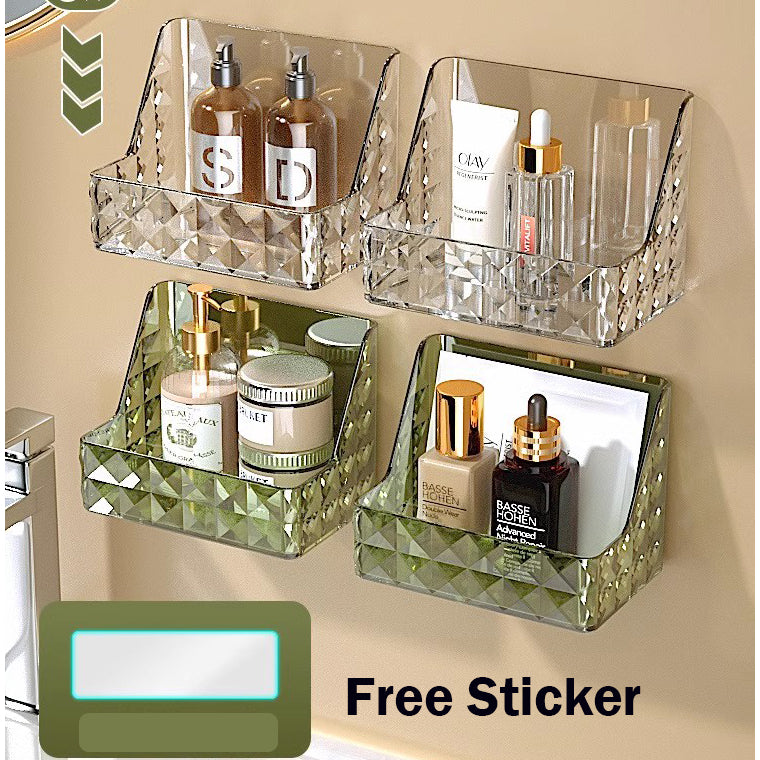 Locaupin Makeup Organizer with Brush Holder Clear Drawer, Stand for Lipsticks, Eyeshadow, Nail Polish Jewelry Skincare