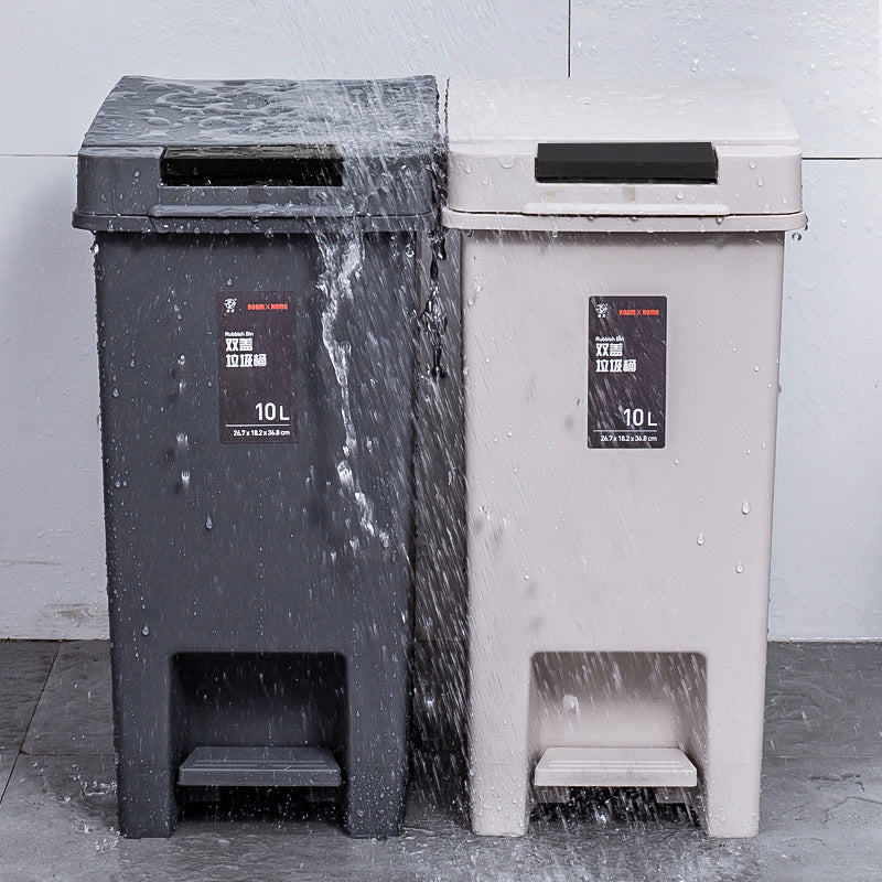 Locaupin 15L/20L Foot-on Sorting Bins Large Garbage Storage Box Plastic Garbage Sorting Paper Basket Trash can