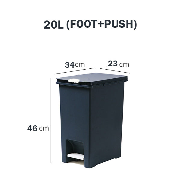 Locaupin 15L/20L Foot-on Sorting Bins Large Garbage Storage Box Plastic Garbage Sorting Paper Basket Trash can
