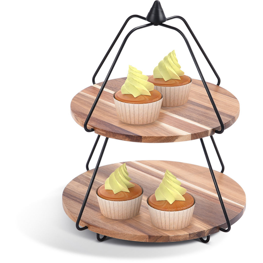 Locaupin Wood Cupcake Stand Sturdy ,Stand Tower Tree Display Pastry Serving Tray,Dessert Tower Serving Tray