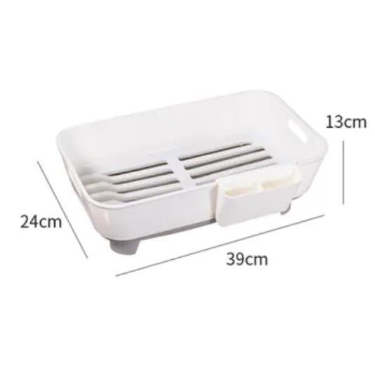 Locaupin Kitchen Dish Drying Rack with Drain Board, and Detachable Dish Draining Board Kitchen Storage Dish Rack