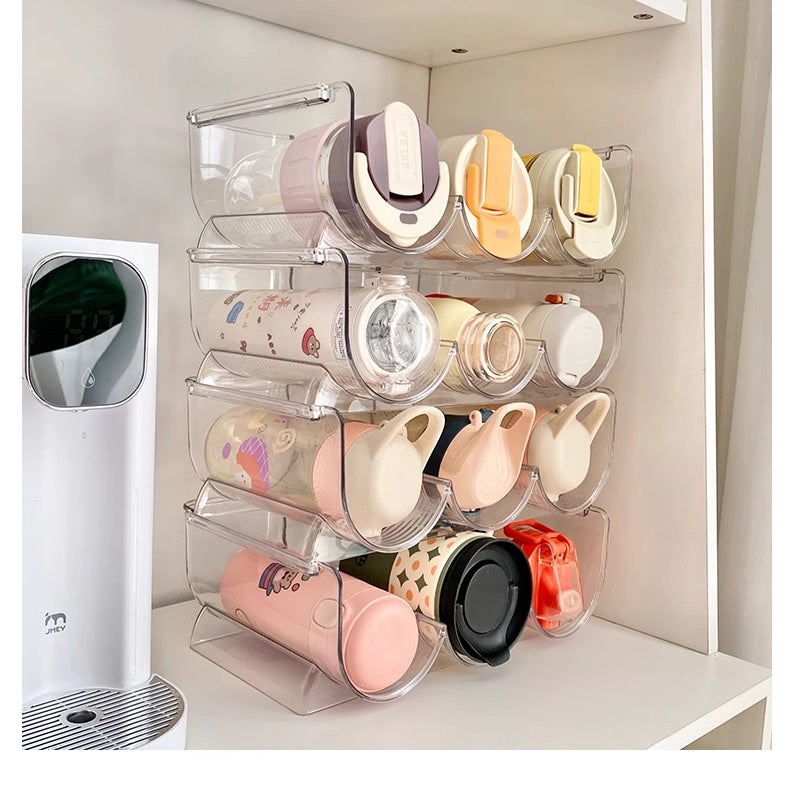 Locaupin Plastic Free-Standing Water Bottle Holder Storage Organizer, Wine Rack for Kitchen Countertops, Table Top, Pant