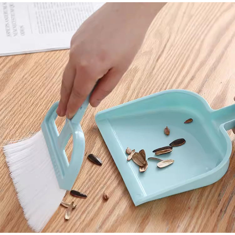 Locaupin White Mini Cleaning Brush Small Broom Dustpans Set Desktop Garbage Sweeper for Desktop Computer Keyboard Cars