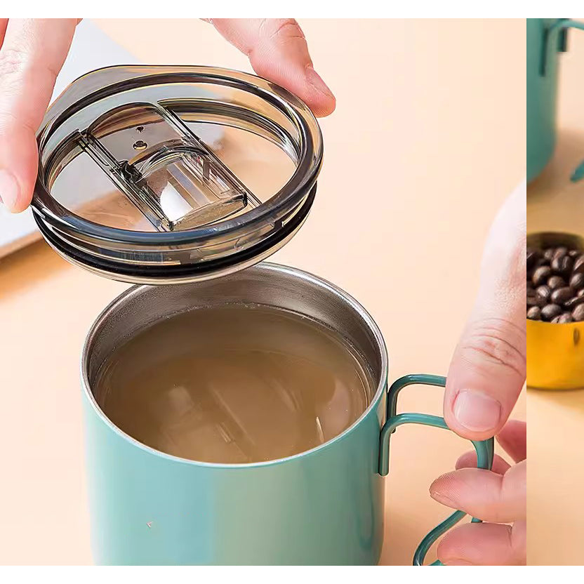 Locaupin Insulated Coffee Mug, Double Wall Vacuum with Lid,304 304 Stainless Steel Insulated Coffee Cup