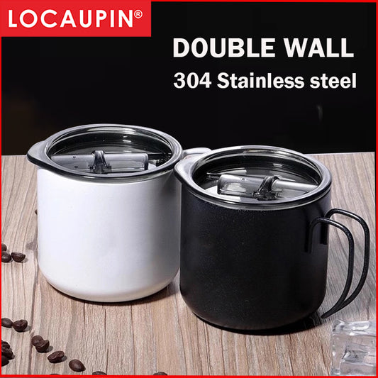 Locaupin  Insulated Coffee Mug, Double Wall Vacuum with Lid,304 304 Stainless Steel Insulated Coffee Cup