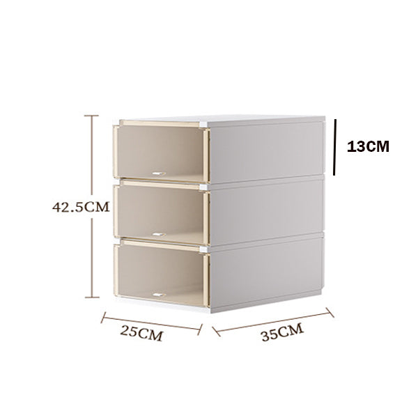 Locaupin Stackable Transparent Shoes Storage Cabinets Box Shoe Container Plastic Shoe Organization Home Storage