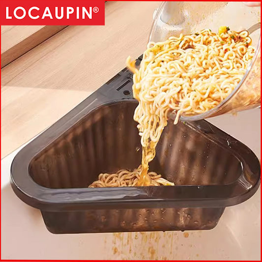 Locaupin Sink Drain Strainer Basket Kitchen Food Waste Leftovers Food Catcher Garbage Corner Sink Strainer