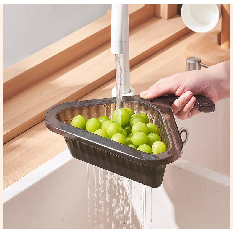 Locaupin Sink Drain Strainer Basket Kitchen Food Waste Leftovers Food Catcher Garbage Corner Sink Strainer