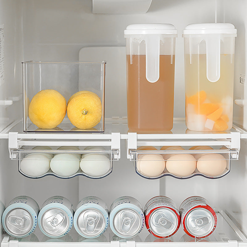 Locaupin Refrigerator Egg Holder, Fridge Egg Drawer Organizer, Egg Holder Tray ,Egg Container Storage Bins Rolling Fits