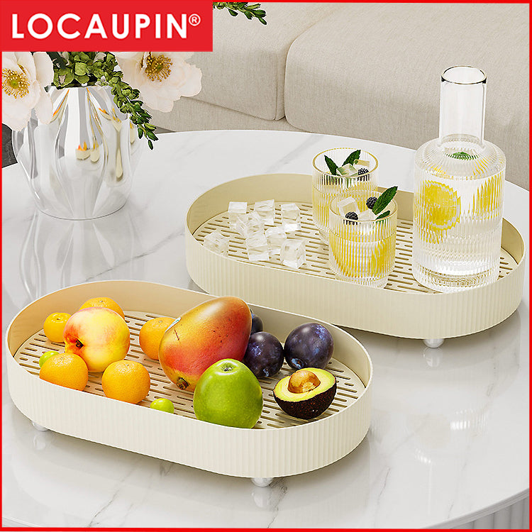 Locaupin Drain Board Double Layer Kitchen Drain Shelf Sink Detachable Draining Rack Tray Fit for Dish Bowl,Vegetable