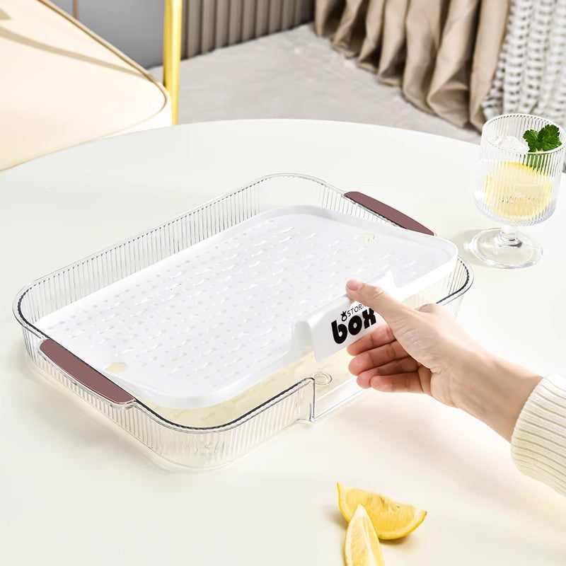Locaupin Drain Board Double Layer Kitchen Drain Shelf Sink Detachable Draining Rack Tray Fit for Dish Bowl,Vegetable