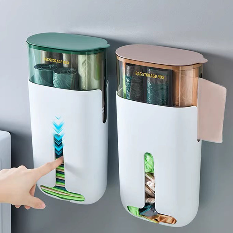 Locaupin Plastic Bag Holder, Trash Bag Dispenser Roll Holder, Grocery Bags Storage, Cabinet Door Under Sink Bag Saver