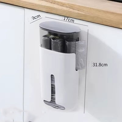 Locaupin Plastic Bag Holder, Trash Bag Dispenser Roll Holder, Grocery Bags Storage, Cabinet Door Under Sink Bag Saver