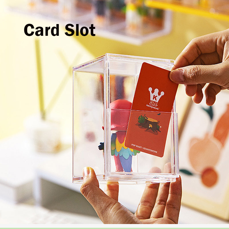 Locaupin Display Case for Collectibles Assemble Clear Box Alternative Glass Case for Display Organizing Toys