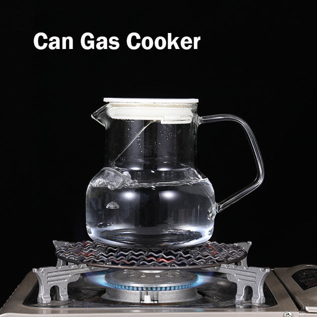 Locaupin Borosilicate Glass Bottle Pitcher Glass with Filter,Flower Tea,Microwave Safe High Temperature Tea Cups Teapot