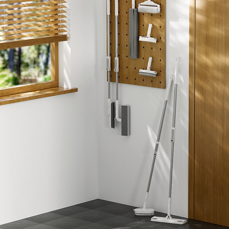 Locaupin Long Handle Swivel Head Tub & Tile Scrub Brush with Shower Brush Good for Clean Brush Bathroom and Kitchen