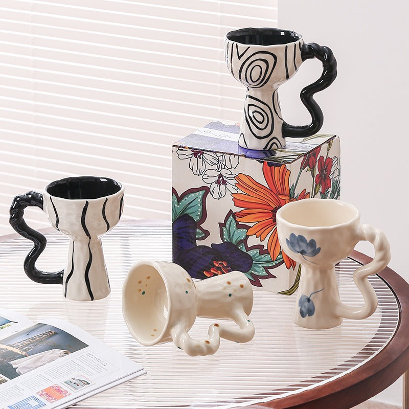 Locaupin Ceramic Large Coffee Mugs Tea Cups, Milk Mugs, breakfast cups ,Cereal, Ice Cream Nice for Gift
