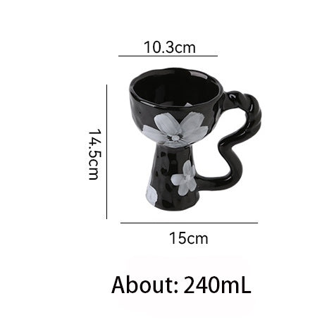 Locaupin Ceramic Large Coffee Mugs Tea Cups, Milk Mugs, breakfast cups ,Cereal, Ice Cream Nice for Gift