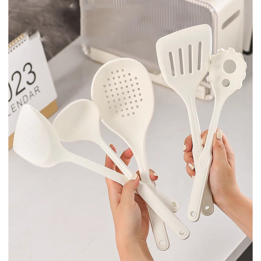 Locaupin 220°C Heat Resistant Silicone Cooking Kitchen Utensils, BPA Free Dishwasher Safe, Nonslip Grips Cookware
