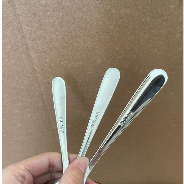 Locaupin 316 Stainless Steel Child Round Soup Spoons, Stainless Steel Premium Spoons,Dishwasher Safe