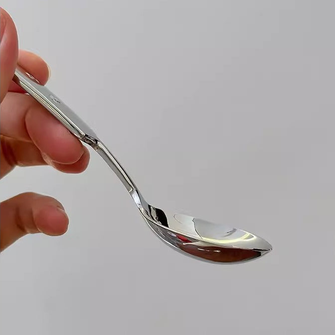 Locaupin 304 Stainless Steel Round Soup Spoons, Stainless Steel Premium Spoons,Dishwasher Safe