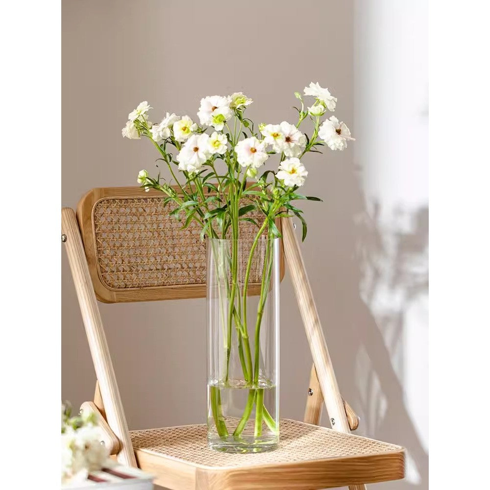 Locaupin Clear Glass Cylinder Vase,Floating Candle Holder Vase, Decor Vases,Clear Vases for Wedding Decorations
