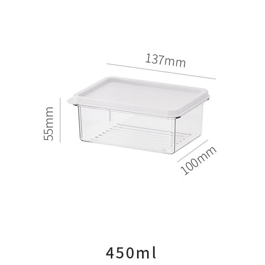 Locaupin Food Storage Containers, Stackable Refrigerator Freezer Organizer Fresh Keeper Container with Vented Lids