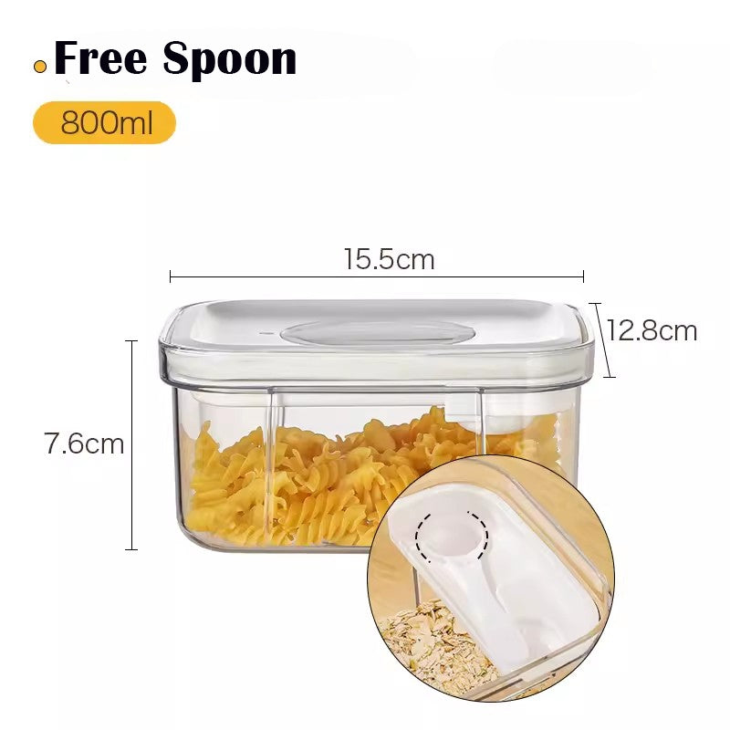 Locaupin Airtight Food Storage Container Clear Pet Kitchen and Pantry Organization Containers Food Dispensers