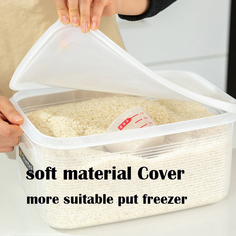 Locaupin Pets Capacity Food Storage Container Clear Pet Kitchen & Pantry Organization Food Dispensers Rice Container