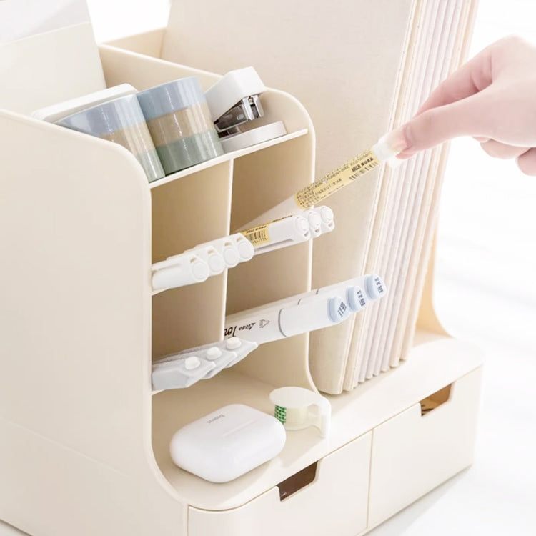 Locaupin Detachable Pencil Holder with Drawer Desk Organizer Makeup Marker Pencil Storage