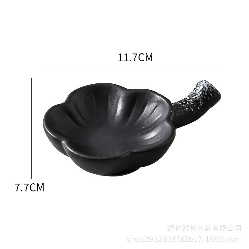 Locaupin Ceramic Sauce Dishes & Ketchup Side Dish Tableware Condiment Relish Plate Seasoning Dishes