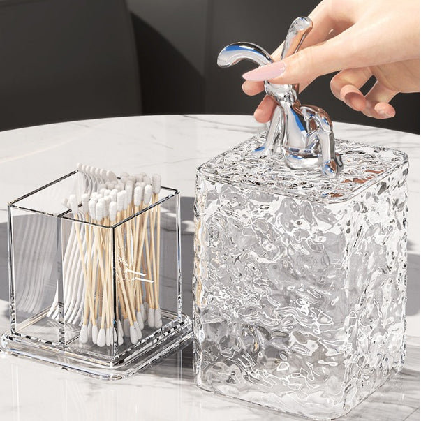 Locaupin Mini Shape Storage Box Jewelry Organizer Pill Case Container Cotton Swab Storage Case,Toothpick Organizer