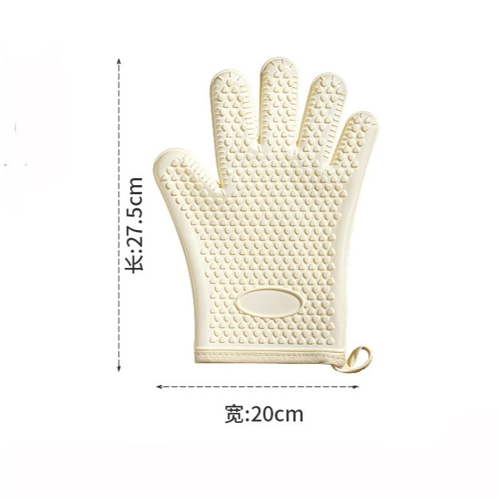 Locaupin Heat Resistant Silicone Oven Mitts Silicone Gloves ,BBQ Gloves,Waterproof Oven Silicone Mitts