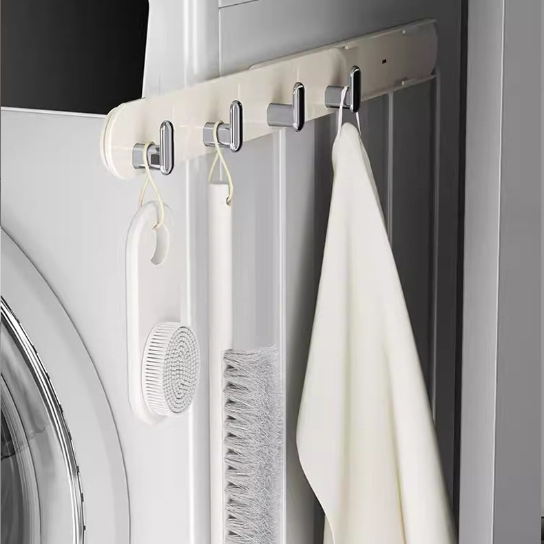 Locaupin 4/6 Hooks Adhesive Hooks Decorative Wall Door Self Adhesive Hooks , Kitchen,Waterproof Shower Room Sticky Hooks
