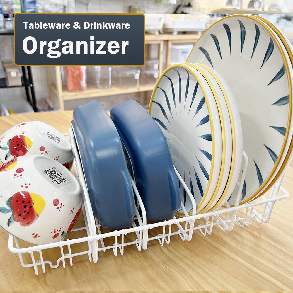 Locaupin Food Container Lid Organizer, Container Cover Metal Storage Basket,Tableware Organizer,Drinkware Storage Basket