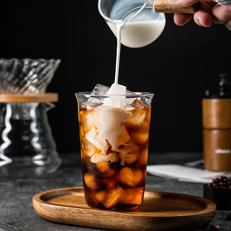 Locaupin Heat Resistant Healthy Glass Cups, Water Glass,Coffee Cups,Flower Tea Glass, Microwave Safe Glass Tea Cups