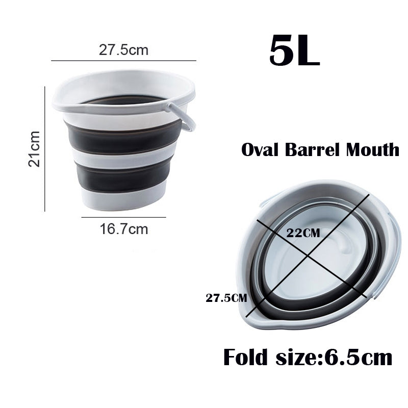 Locaupin Collapsible Bucket Portable Folding Water Container for Hiking, Backpacking, Camping and Outdoor Survival