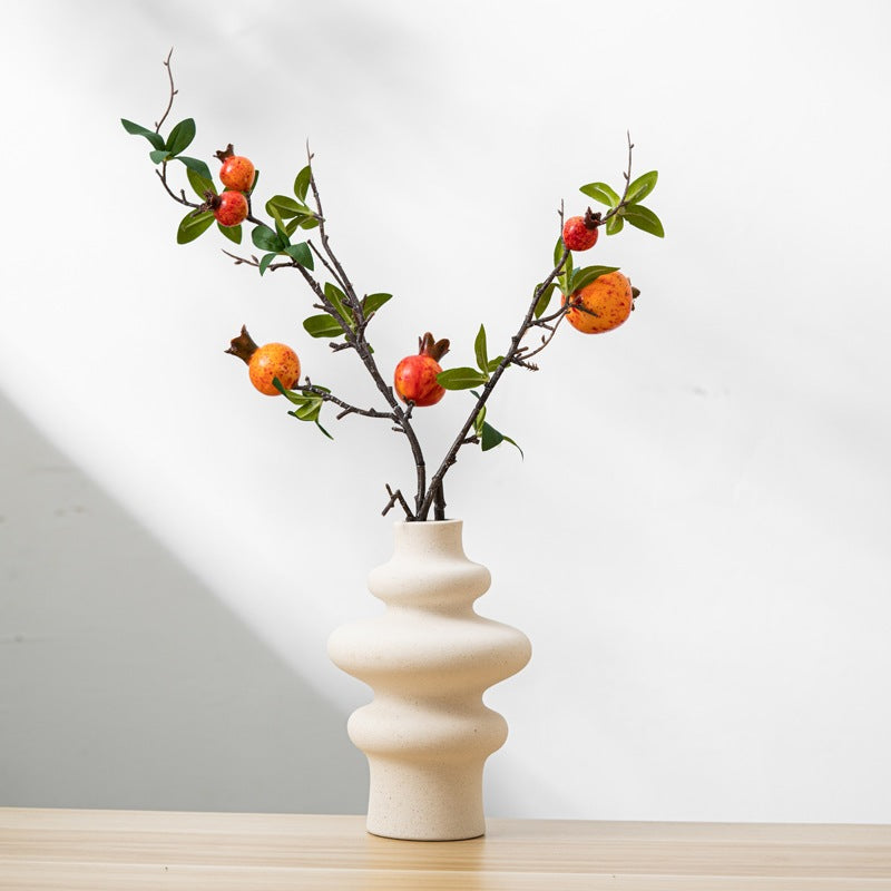 Locaupin White Ceramic Vase Modern Home Decor,Matte Pampas Flower Vases,Farmhouse Decor Living Room Decor