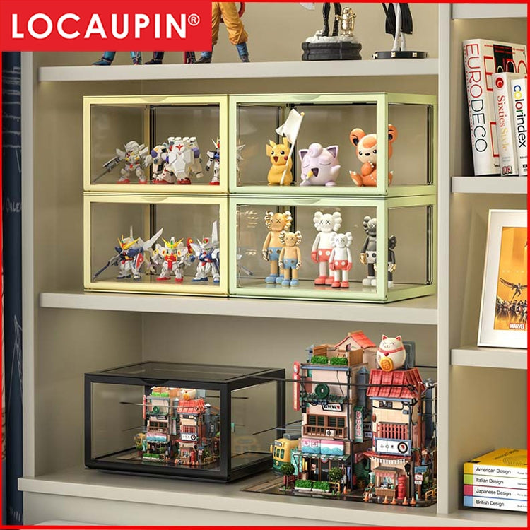 Locaupin Clear Plastic Storage Display Case, Model Display, Shoes Storage Box Toys Organization and Display